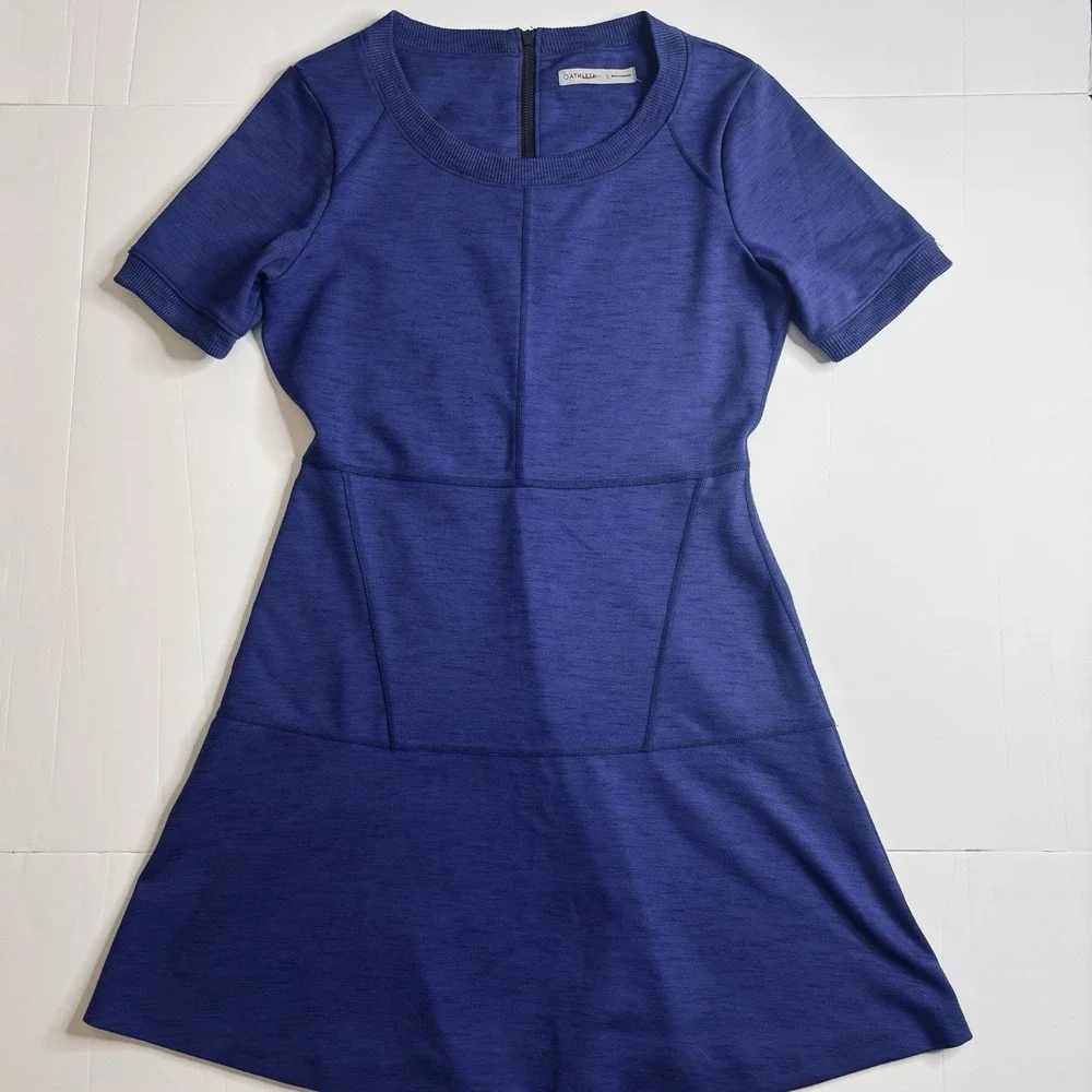 Athleta En Route Fit And Flare Dress Blue/Purple Size Small Women's
